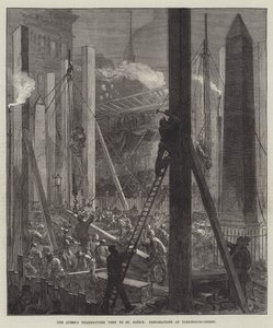 La Visita de Acción de Gracias de la Reina a San Pablo, Preparativos en Farringdon-Street de Sir John Charles Robinson